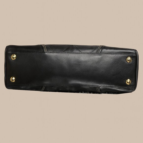 Coach Y2K Leather Hampton Turnlock Satchel Bag Black 2007 – EUC - Picture 9 of 11